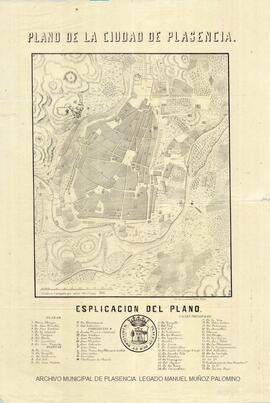 Plano de la ciudad de Plasencia. Escala:1:3.600