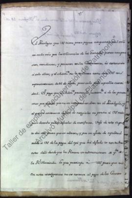 Orden de Leopoldo de Gregorio (Marqués de Esquilache) por la que se ordena el pago del 4% de la a...