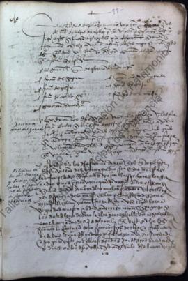 Acta capitular de 28 de abril de 1523