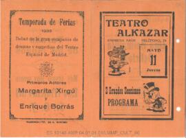 Programa del Teatro Alkázar