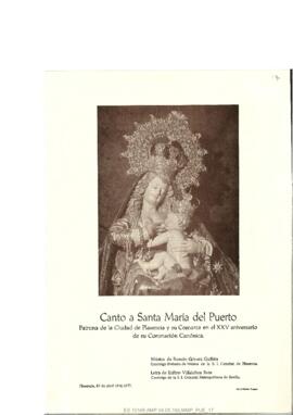 Canto a Santa María del Puerto [pentagrama]. 27 abril 1952-1977