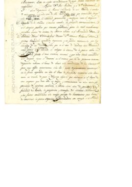 Credencial a José Amador y Cristobal Frizzi (incluye sello de placa del concejo.