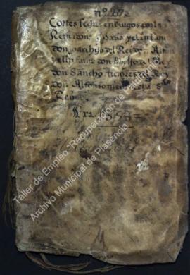 Cuaderno de cortes de la reina María de Molina y los infantes Juan y Pedro, tutores del rey Alfon...