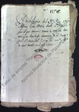 Cuaderno de cortes del rey Alfonso XI otorgando el ordenamiento en cortes al Concejo de Plasencia