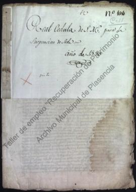Sobrecarta del rey Carlos I y la reina Juana I  para conceder copia de la Real Provisión dada por...