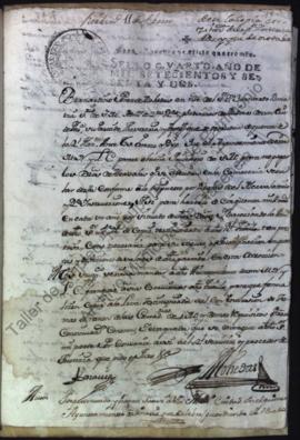 Expediente de consulta de documentación de Bernardino Pérez de Moheda en nombre de Bernardo Bonav...